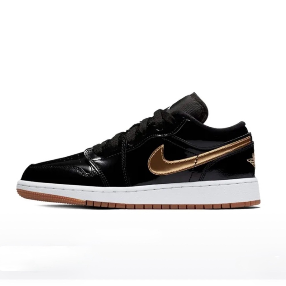 Air Jordan 1 Low Black Metallic Gold 4.5Y